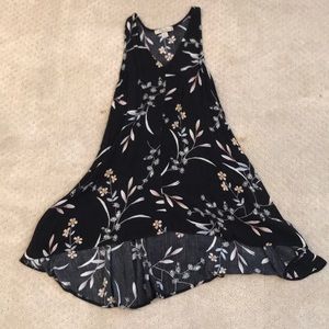BLACK FLORAL TUNIC DRESS